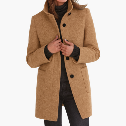 Norvielle Damen Kurzmantel Modern Elegant Übergangsjacke
