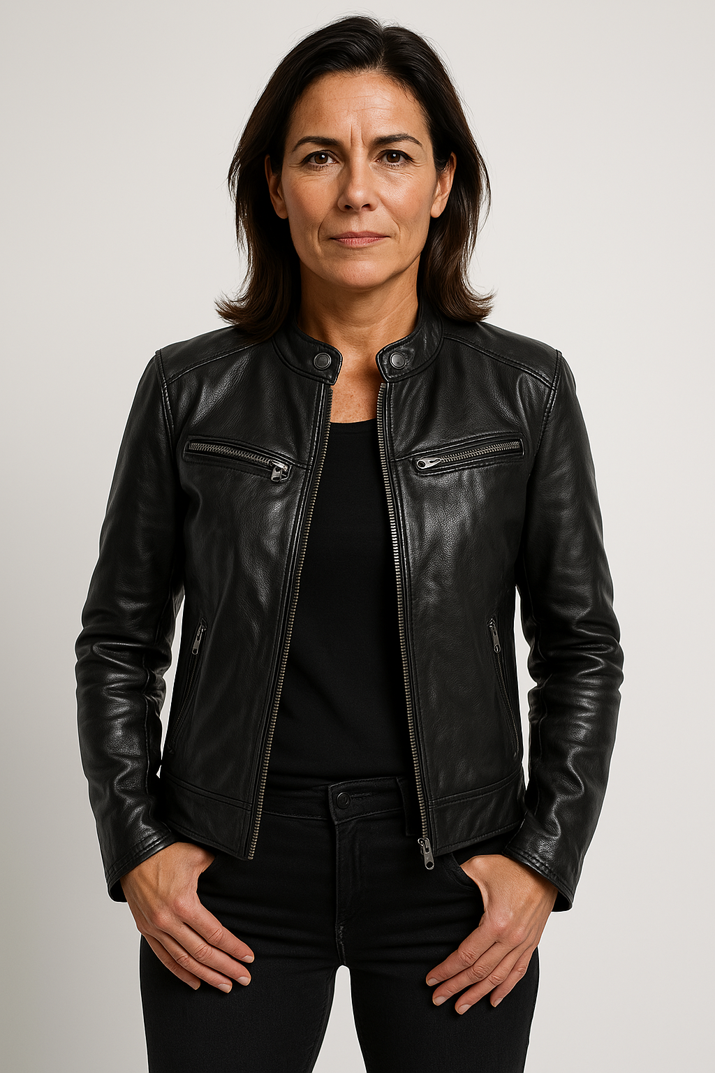 Lederjacke Damen Lässig