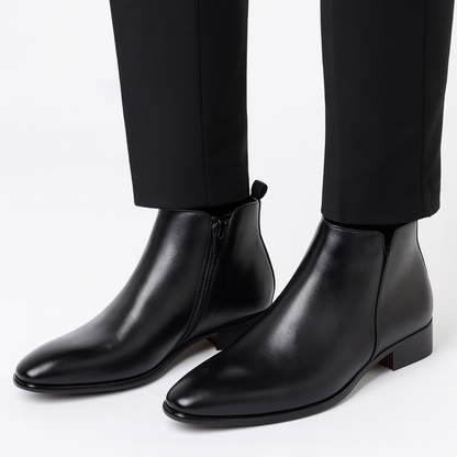 Herren Stiefel Glatte Schaftform Elastischer Seiteneinsatz