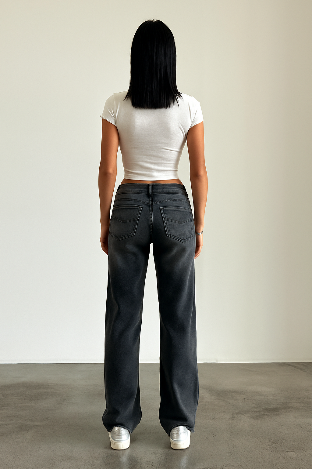 Damenjeans Mid Waist Weite Bein Elaris Jeans 4 Farben