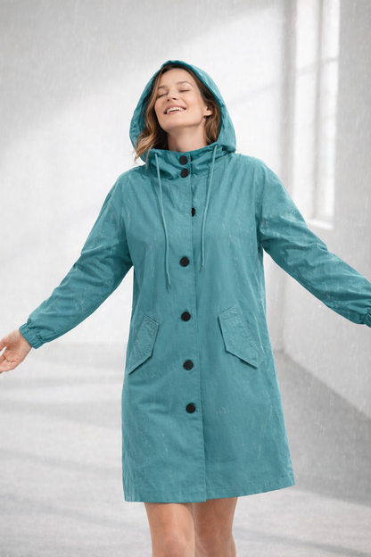 Damen Langjacke mit Kapuze