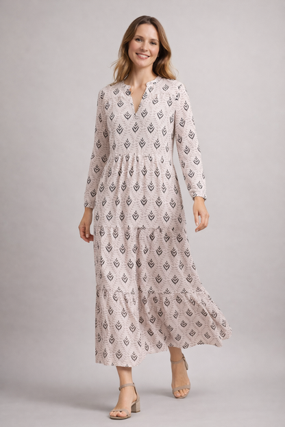 Damen Sommerkleid aus Seide Rosa