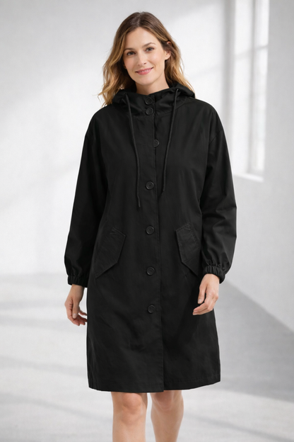 Damen Langjacke mit Kapuze
