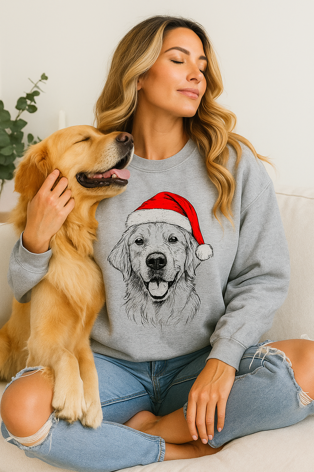 Weihnachtspullover für Hunde Festlich Rot