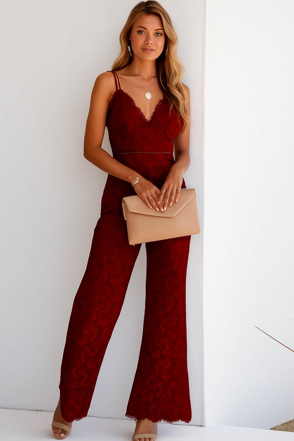 Eleganter Damen Jumpsuit Spitze