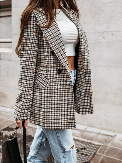 Norvielle Damen Blazer Langärmlig Knopfverschluss