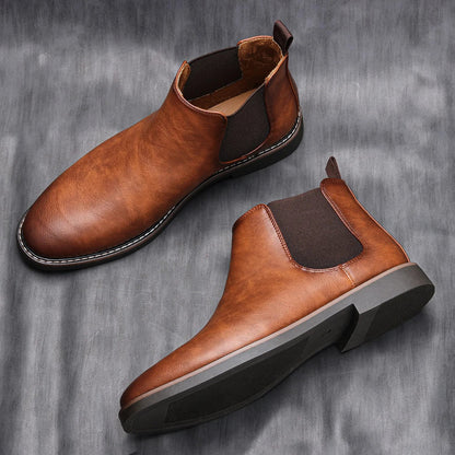 Chelsea Boots - Flache Herrenstiefel zum Hineinschlüpfen-Chaps Herrenmode