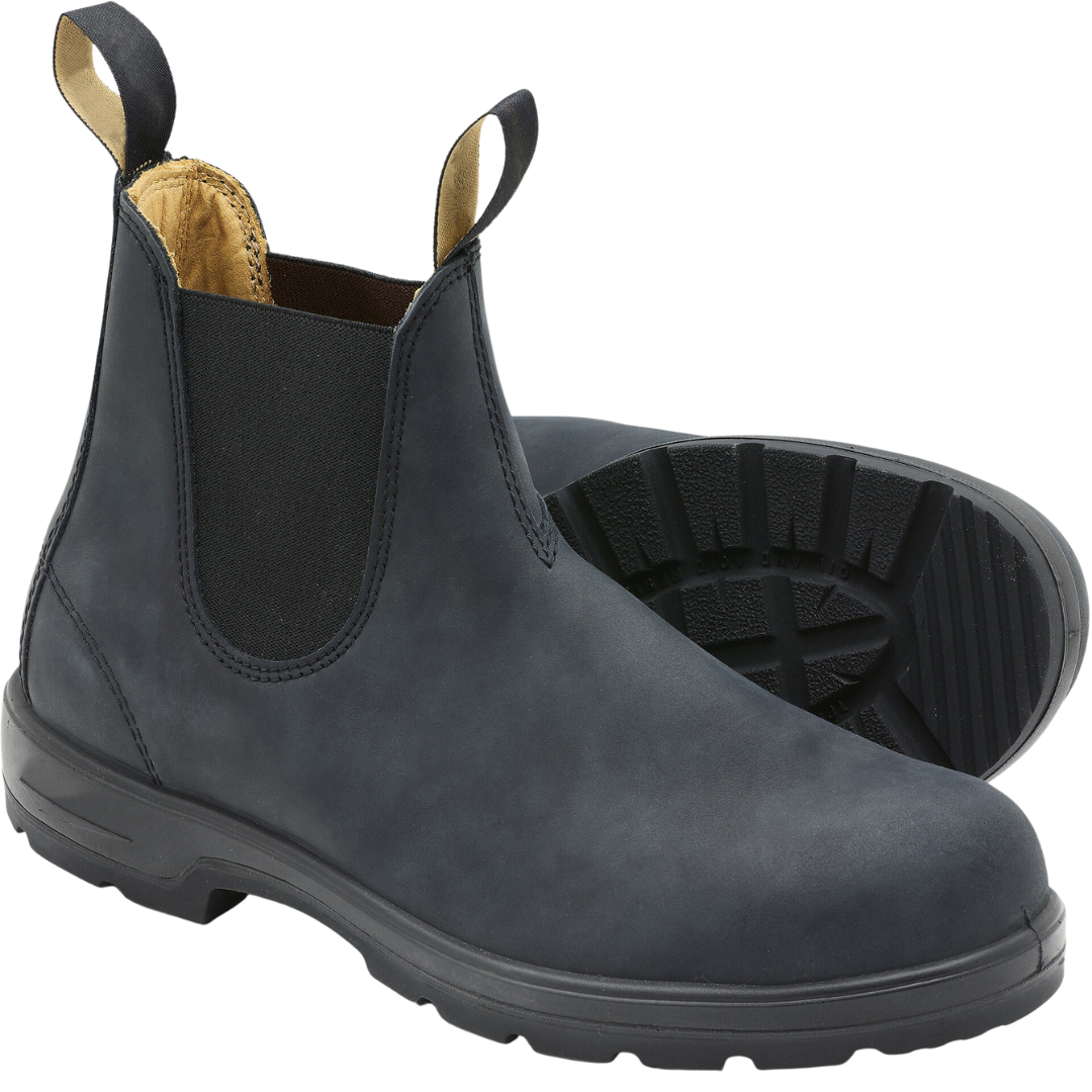 Männer Chelsea-Stiefel Schwarz Leder - Norvielle