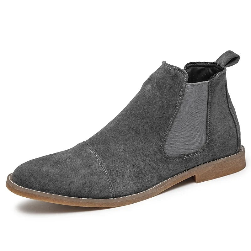Herren Chelsea Stiefel Wildleder Schwarz - Norvielle