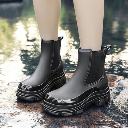 Norvielle Damen Chelsea Boots Kurz Langlebig Wasserabweisend