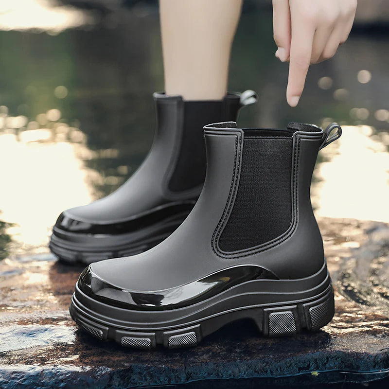 Norvielle Damen Chelsea Boots Kurz Langlebig Wasserabweisend - Norvielle