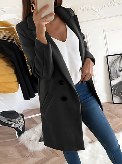 Damen Wintermantel Langarm Schick Design