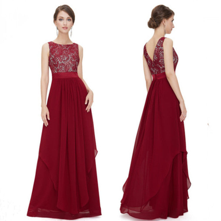 Chiffonkleid mit Spitze von Elarova