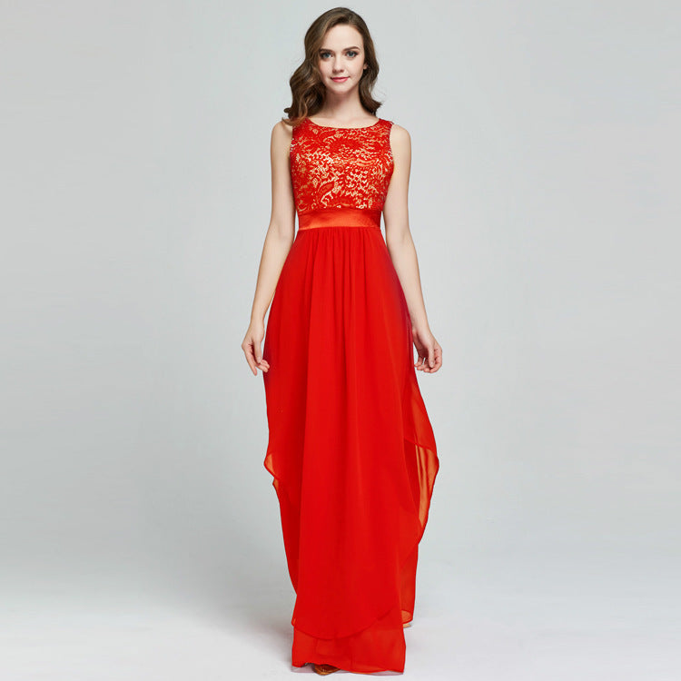 Chiffonkleid mit Spitze von Elarova