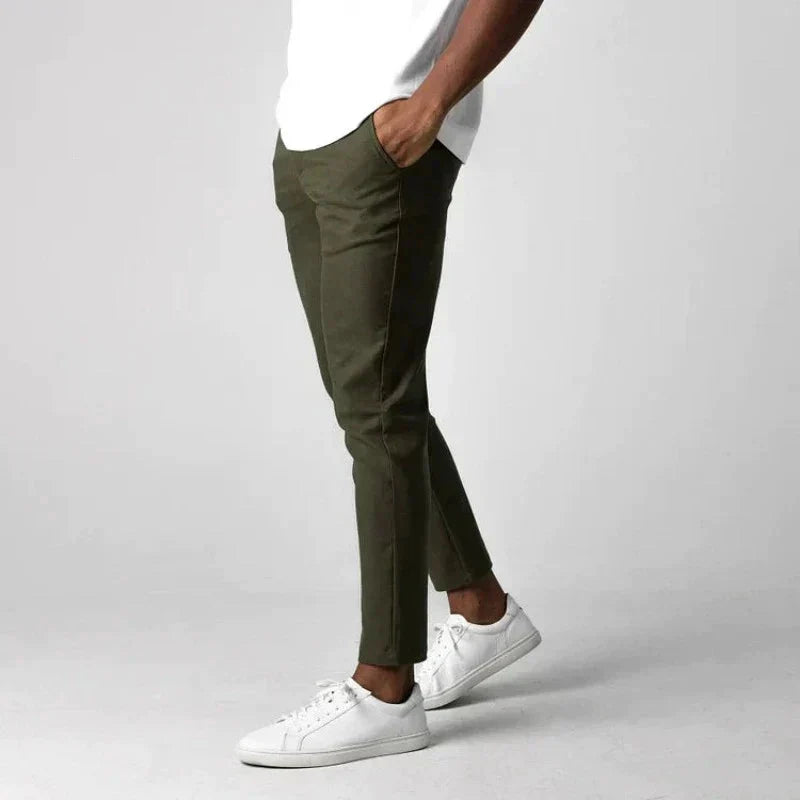 Chino-Hose – Slim Fit – elastischer Bund – Slim Fit Chinos – Herrenhosen-Chaps Herrenmode