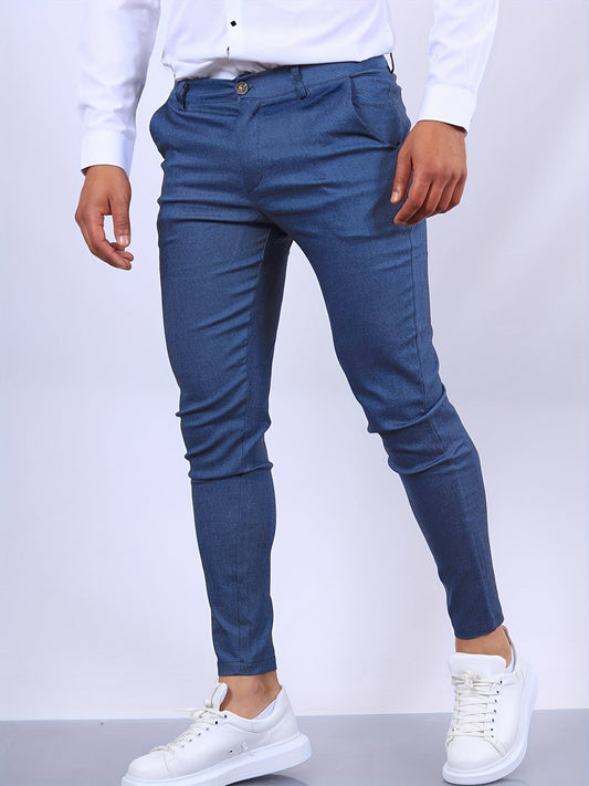 Herren Chino-Hosen Slim Fit Dunkelblau - Norvielle