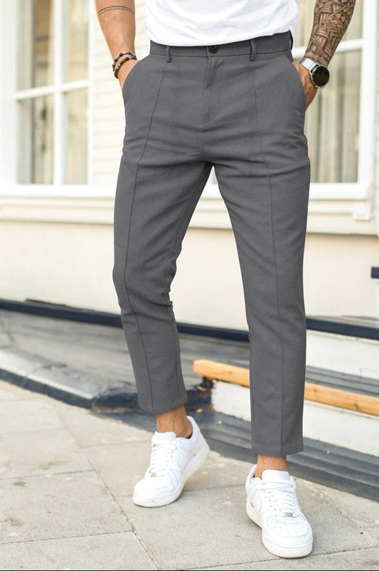 Herren Chino-Hosen Knöchellang Schmal Geschnitten - Norvielle