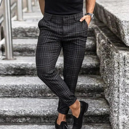 Herren Chinos Slim Fit Dehnbar Kariert - Norvielle