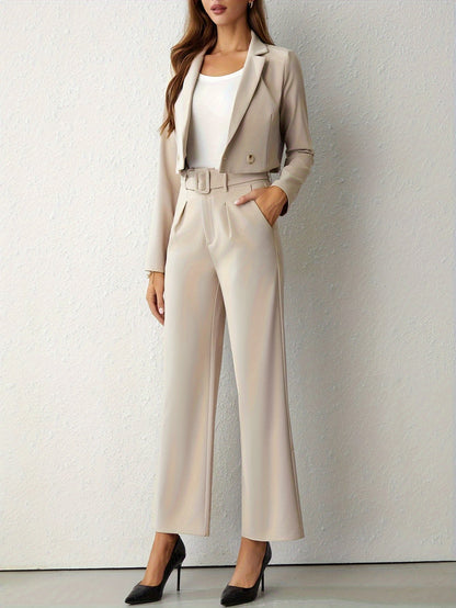 Damen Zweiteiler Blazer und weite Hose - Norvielle