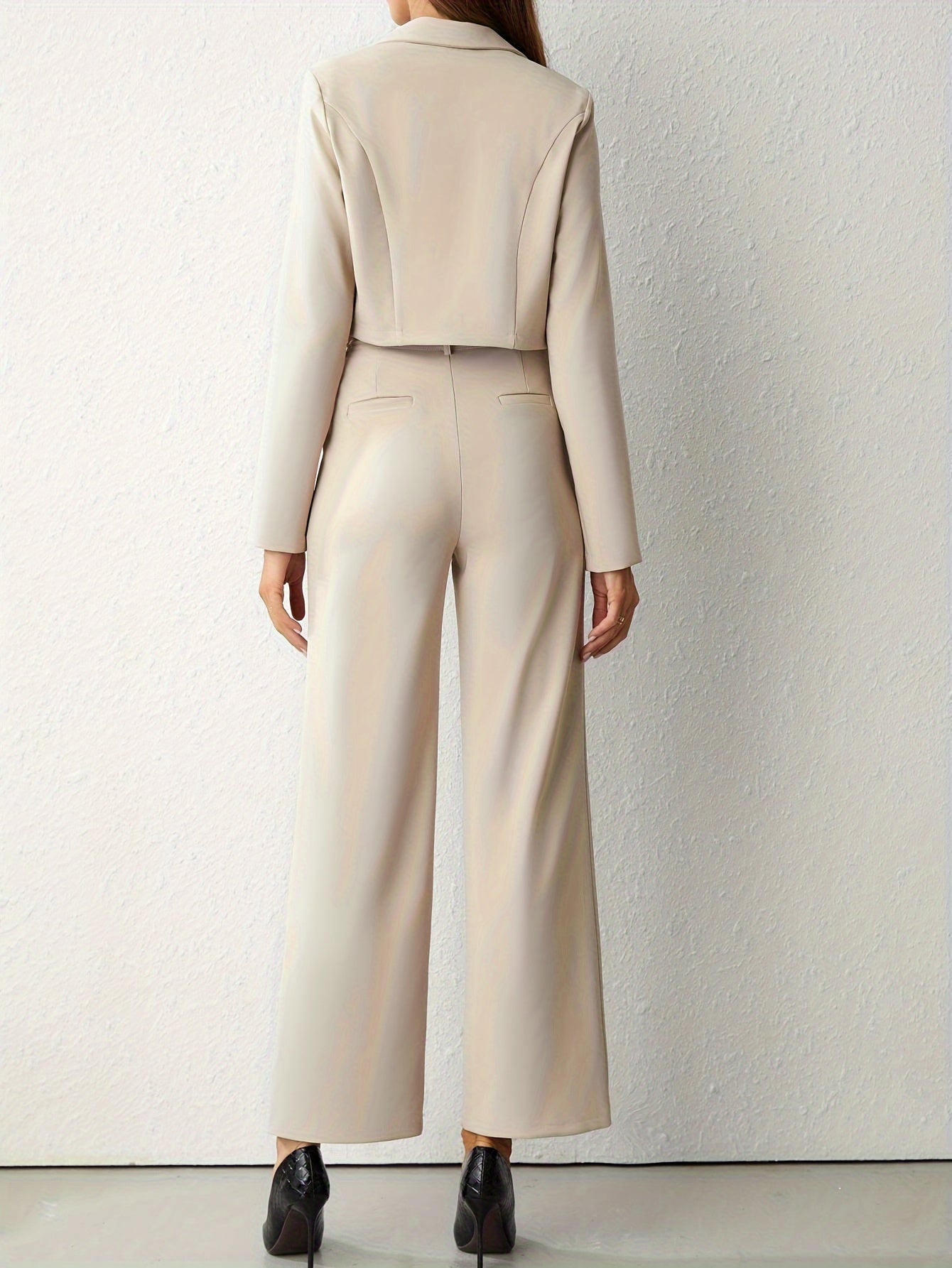 Damen Zweiteiler Blazer und weite Hose