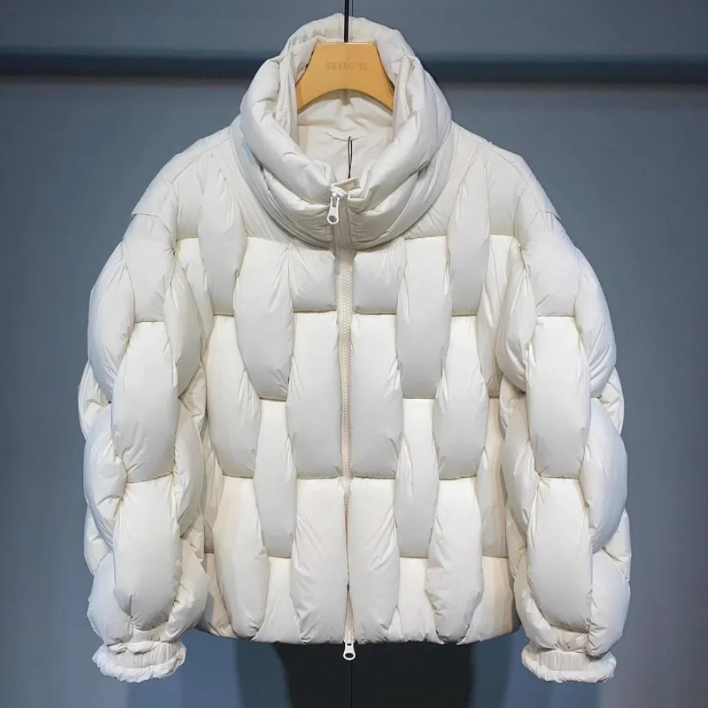 Herren Winterjacke Stehkragen Gepolstert