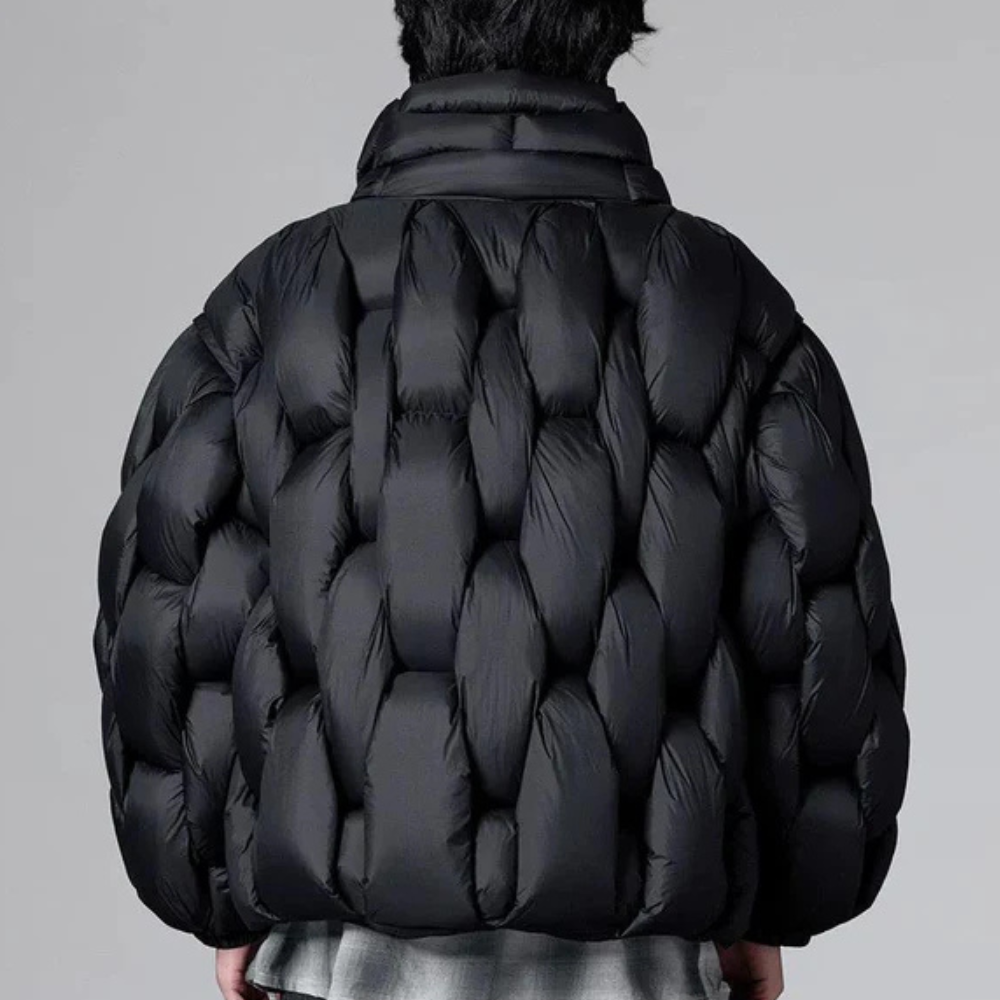 Herren Winterjacke Stehkragen Gepolstert
