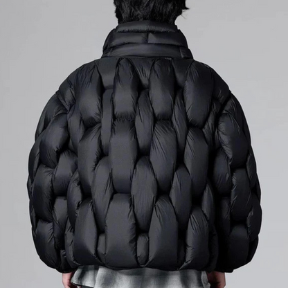 Herren Winterjacke Stehkragen Gepolstert