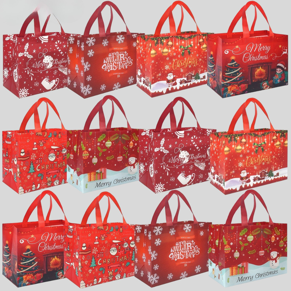 Wiederverwendbare Weihnachtstaschen Groß Geschenkbeutel