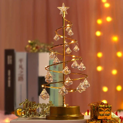 Weihnachtsbaum Nachtlicht Kristall Design Batteriebetrieben
