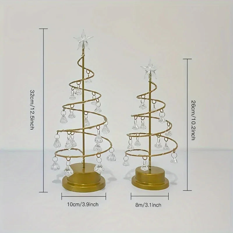 Weihnachtsbaum Nachtlicht Kristall Design Batteriebetrieben