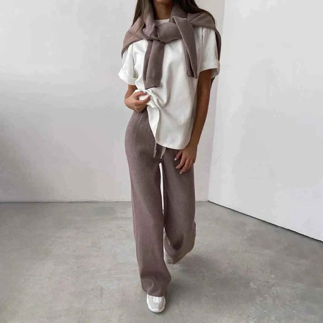 Damen Lounge-Set Oberteil und Hose Modern