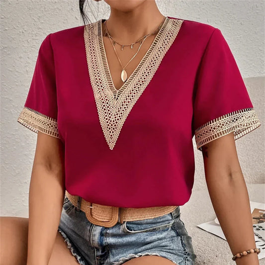Elegantes Damen T-Shirt Weiß - Norvielle