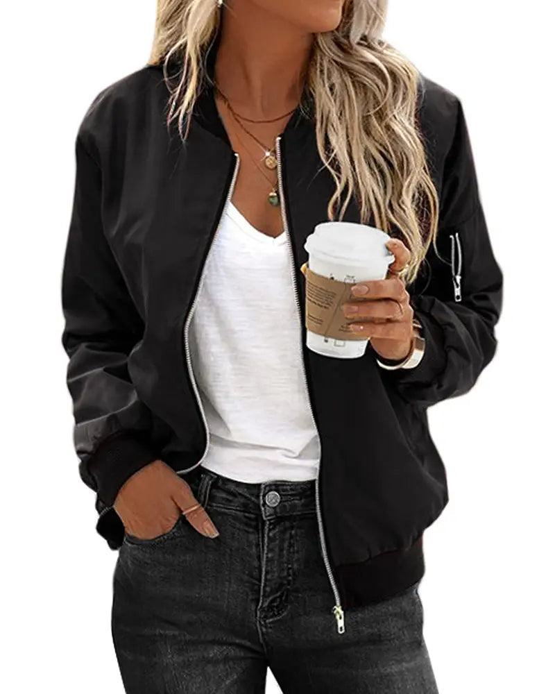 Damen Klassische Bomberjacke Lia - Norvielle