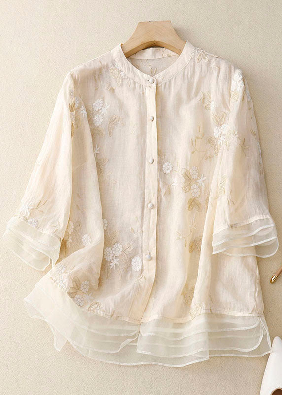 Damen Bluse Gestickt Vielseitig - Norvielle