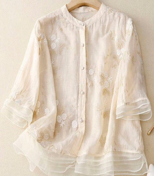 Eloise Damenbluse Feine Stickerei Elegantes Design - Norvielle