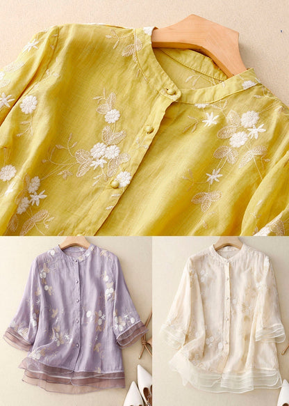 Damen Bluse Gestickt Vielseitig