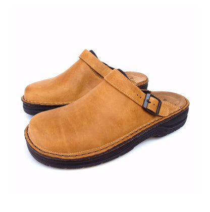 Männer Orthopädische Clogs Plateau Leder Braun - Norvielle
