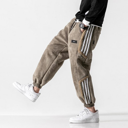 Herren Frühlingsjoggerhose Mit Panel-Details Schwarz - Norvielle