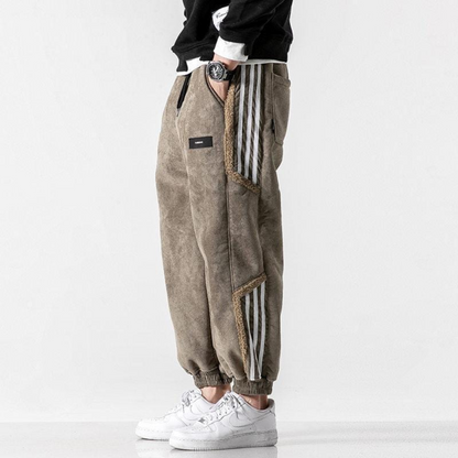 Herren Joggerhose Streifen Bequem