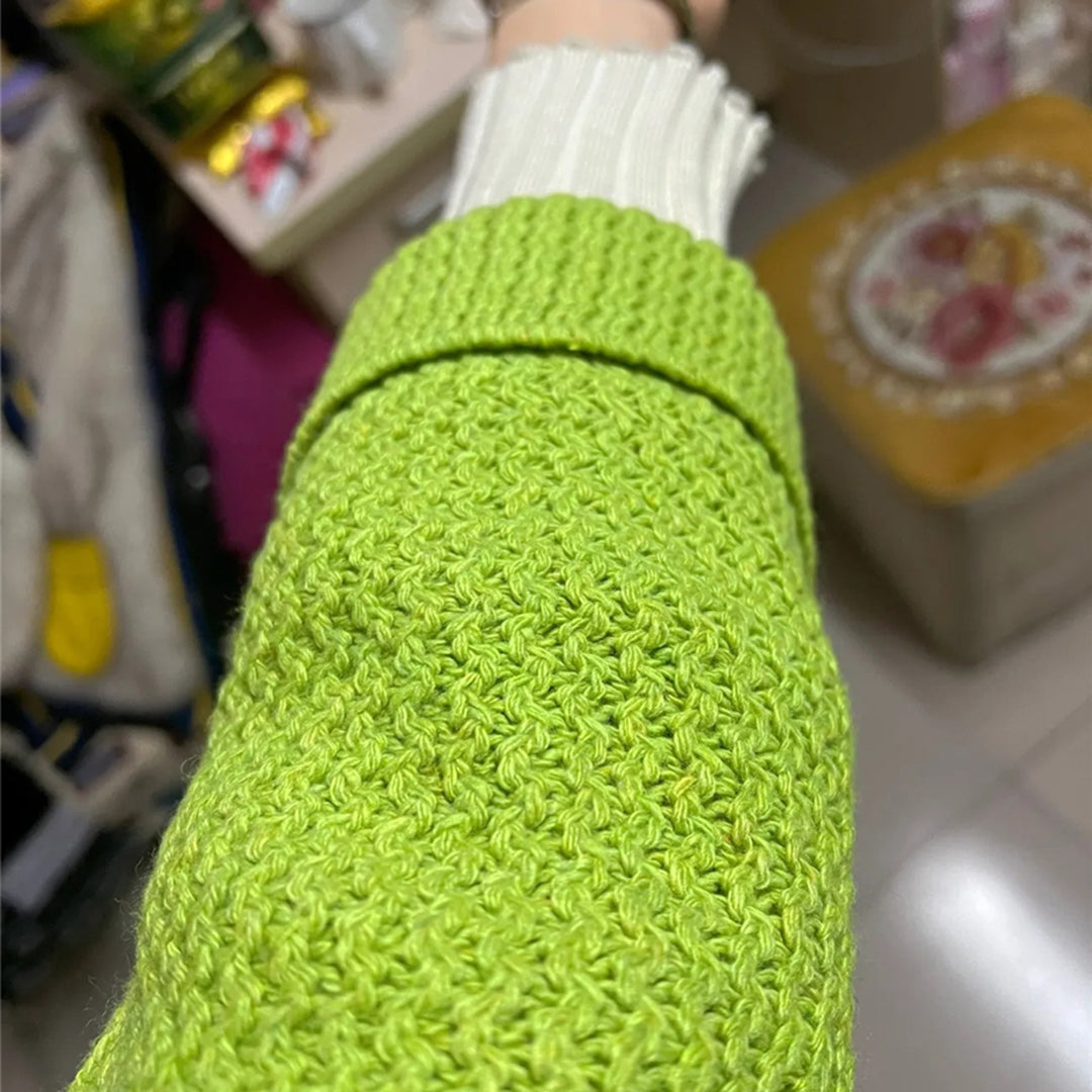 Damen Cardigan Grobgestrickt Weit Offen