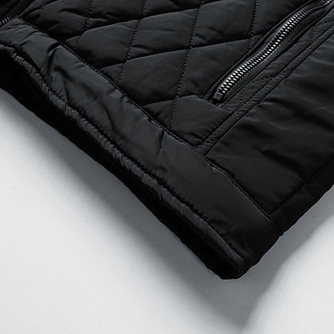 Herren Steppjacke Slim Fit Leichtgewicht Reißverschluss