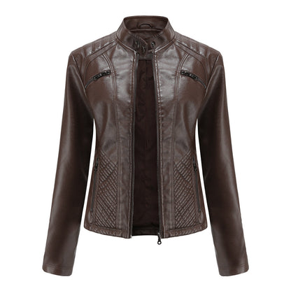 Damen Modische Jacke mit Gesteppter Schulterpartie