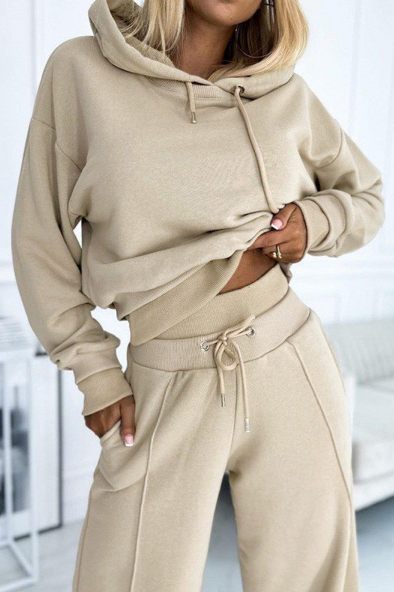 Damen Warme Monochrome Set
