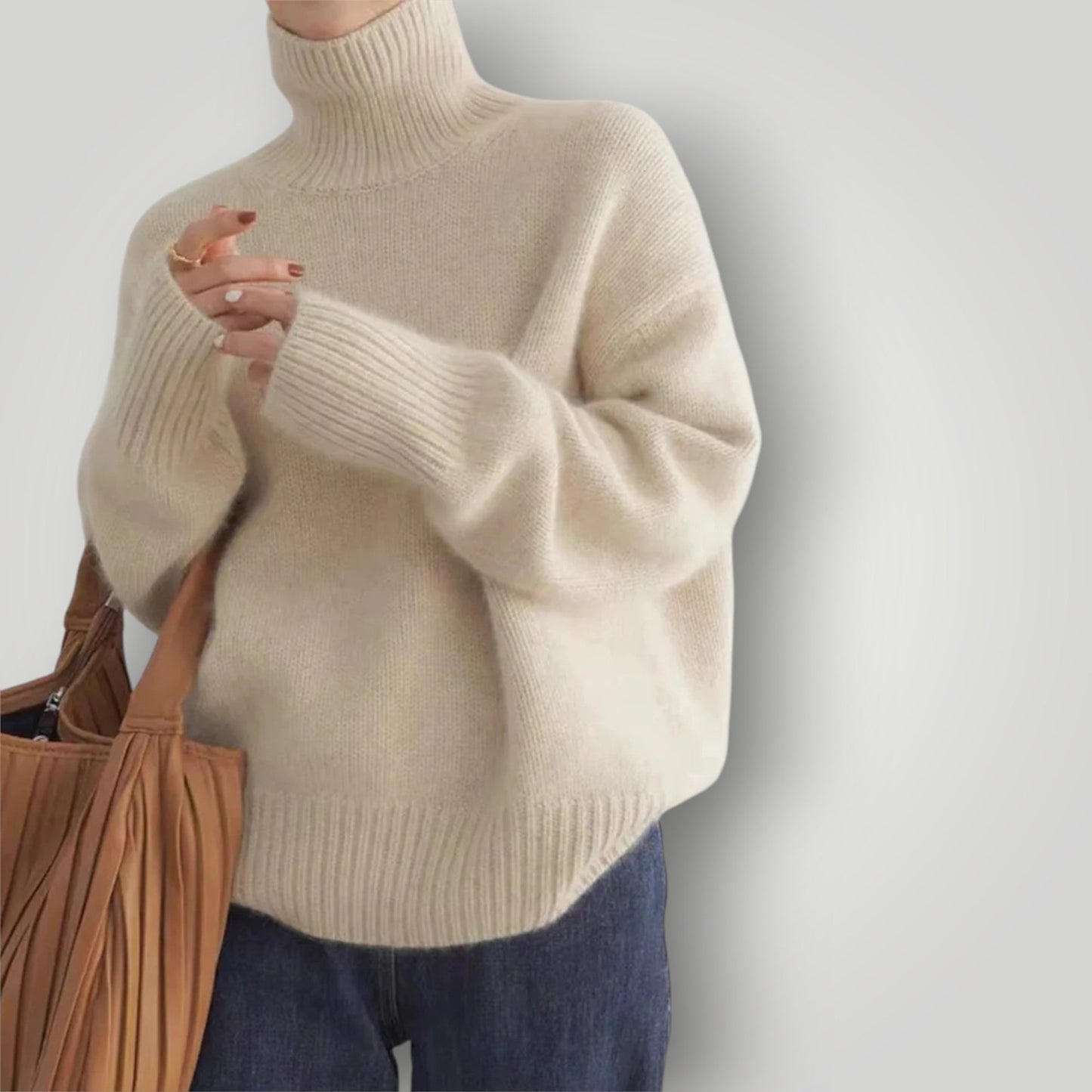 Damen Rollkragenpullover Weich Lässig Winter