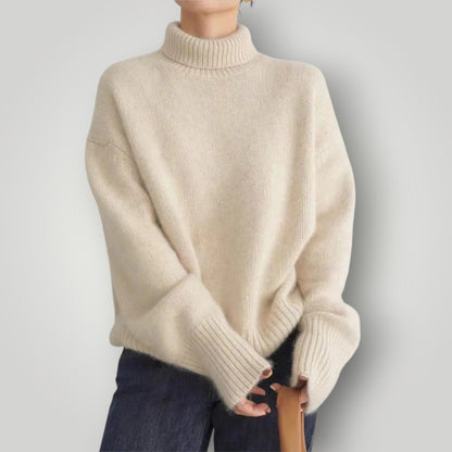 Damen Rollkragenpullover Weich Lässig Winter