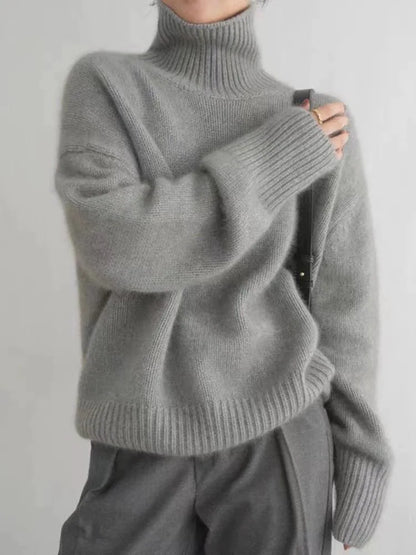 Yara Damen Kaschmirpullover Hoher Kragen