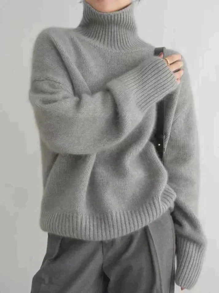 Norvielle Damen Kaschmir Rollkragenpullover Elegantes Design