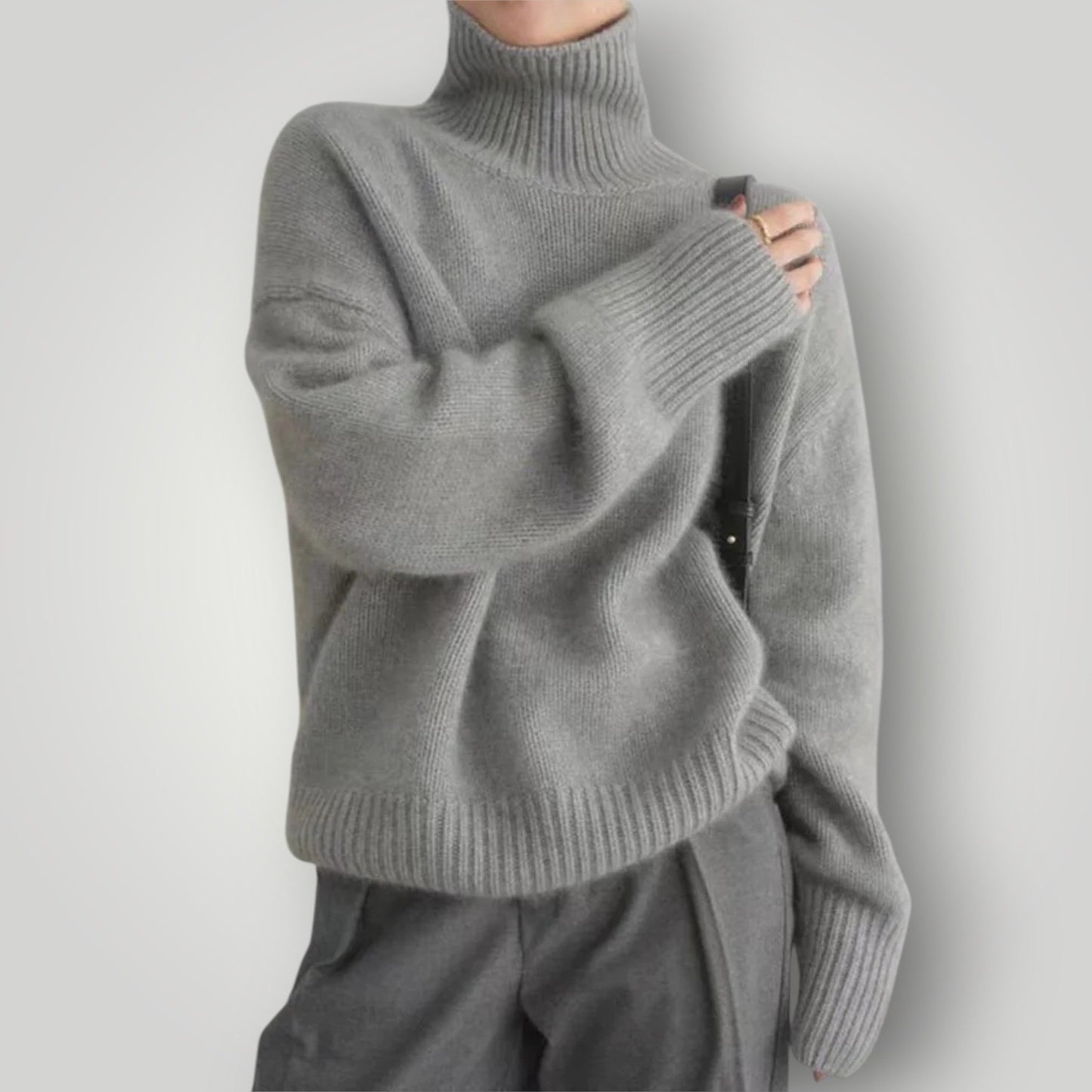 Damen Rollkragenpullover Weich Lässig Winter