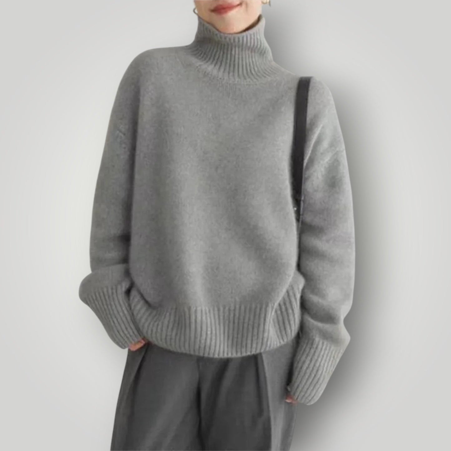 Damen Rollkragenpullover Weich Lässig Winter