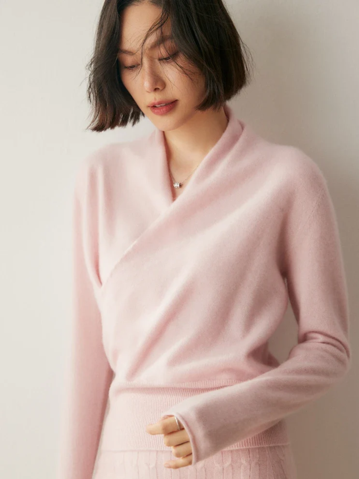 Damen Wickelpullover Elegantes Überkreuz-Design - Norvielle